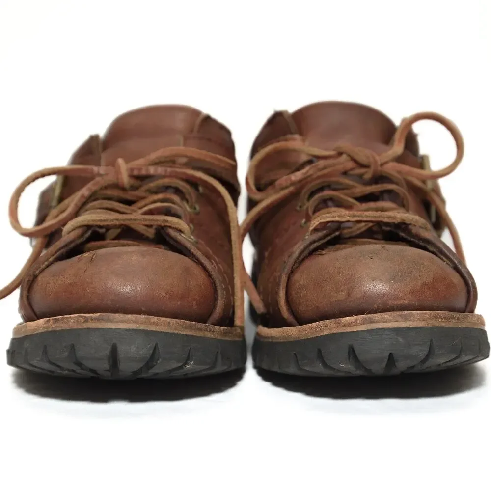 Vintage Polo Sport Ralph Lauren Brown Leather Buckle Utility Shoes Size 8.5